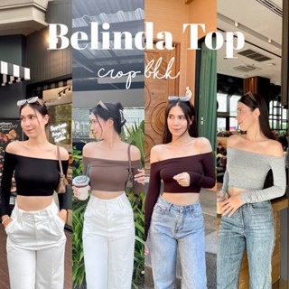 🔥Belinda Top🔥 เสื้อปาดไหล่แขนยาว ทรงสายฝอ พรางหุ่นได้ดีมาก งานผ้าเรยอนยืดได้สบายมากค่ะ พร้อมส่งน๊า