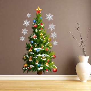 สติกเกอร์ไวนิล รูปต้นคริสต์มาส ขนาดใหญ่ ลอกออกได้ สําหรับตกแต่งบ้าน ☆Shixudenise