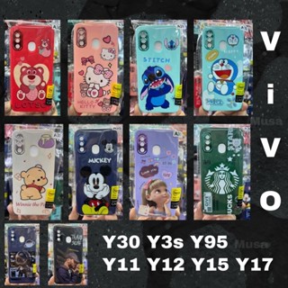 ลายการ์ตูนมาใหม่ พร้อมส่งจากไทย เคสกำมะหยี่รองด้านใน ขอบโครเมี่ยม รุ่น Vivo Y30 Y3s Y95 Y11 Y12 Y15 Y17 พร้อมส่ง