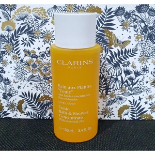 เจลอาบน้ำ แท้💯%Clarins Tonic Bath &amp; Shower Concentrate with Essential Oils 100 ml. มีฉลากไทย