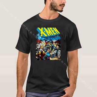 l*NS.Marvel Comics Xmen Group Short Sleeve Tshirt Black New Men Tee Shirt Tops Sh_04