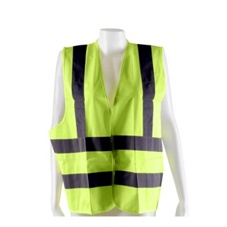 FABRIC เสื้อจราจรผ้าแฟบริค YAMADA 6666AF สีเขียวFABRIC TRAFFIC VEST YAMADA 6666AF GREEN