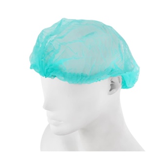 DISPOSABLE หมวกตัวหนอน DYE สีเขียว 50 ชิ้น/แพ็คDISPOSABLE SCRUB CAPS DYE GREEN 50PCS