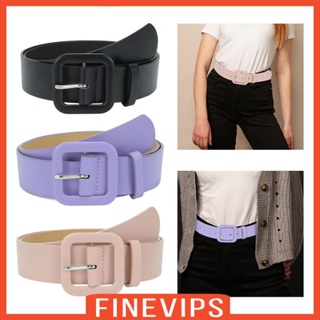 [Finevips] เข็มขัดรัดเอว หัวเข็มขัด ปรับได้ สีพื้น สําหรับเสื้อกันหนาว เสื้อเบลาส์