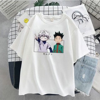 Ready Stock Men Women T-shirt Killua and Gon Printed T-shirt Hunter X Hunter Shirt Short Sleeve Japanese Anime Funn_05