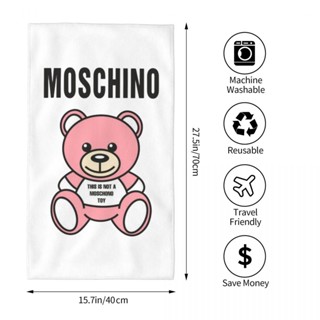 Moschino (2) ผ้าขนหนู ทรงสี่เหลี่ยม ดูดซับน้ํา 70x40 ซม. สําหรับเล่นกีฬา โยคะ ฟิตเนส กลางแจ้ง