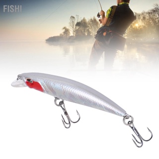 Fishi เหยื่อตกปลา 3D Vivid Eyes 6.8ซม. พลาสติก ABS ทนทาน Natural Sturdy Minnow Lure สำหรับน้ำทะเลน้ำจืด