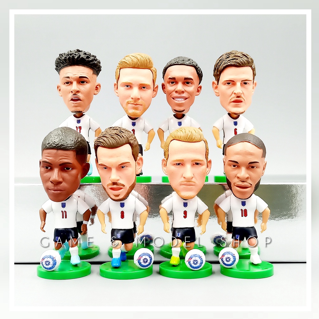 ***สินค้าพร้อมส่ง***โมเดลนักฟุตบอลรวมชุด ทีมชาติอังกฤษ ชุดฟุตบอลโลก 2022(สูง 6.5 ซม.) Soccerwe ตุ๊กตานักบอล นักเตะ