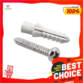 PLASTIC พุกพลาสติกพร้อมสกรู DEXZON HA-527 เบอร์ 10 10 ตัวPLASTIC ANCHOR WITH SCREW DEXZON HA-527 #10 10EA