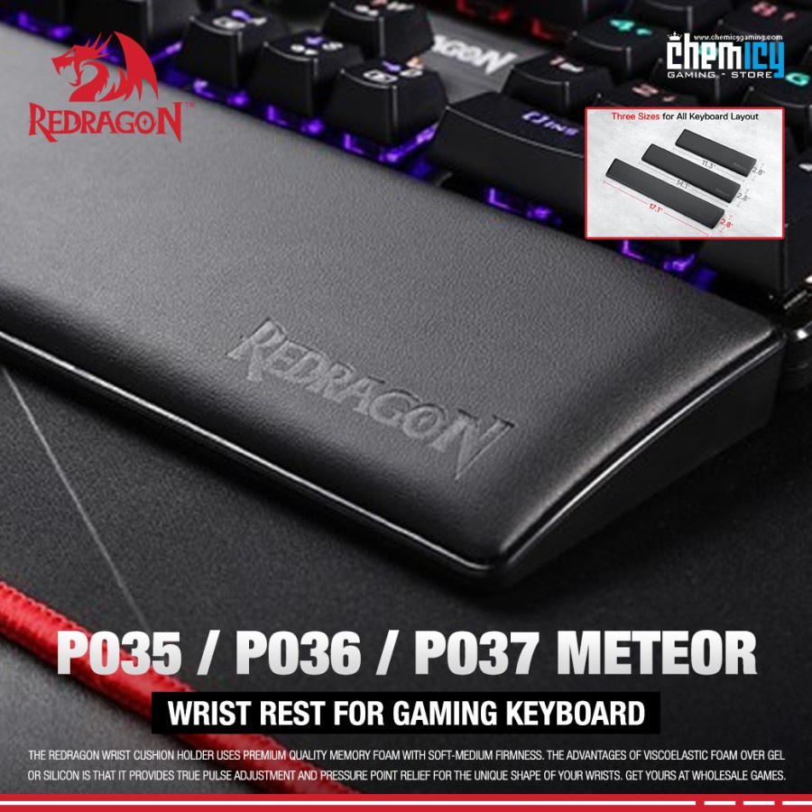 REDRAGON Reddragon P035 P036 P037 แป้นข้อมือดาวตกสําหรับคีย์บอร์ด TKL