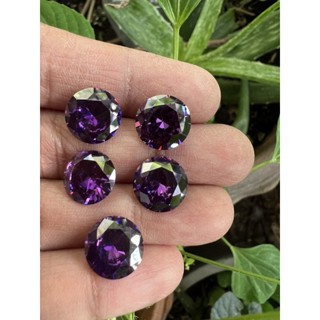 CZ Lab Diamond Round Amethyst 11mm- 1pc