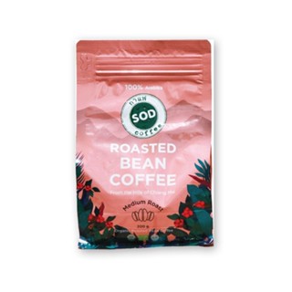 สดคอฟฟี่ SOD เมล็ดกาแฟคั่วกลาง ขนาด 200 กรัม