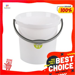 ROUND ถังน้ำกลมปากเท PLIM 17ลิตร (4.5gl) สีขาวROUND BUCKET PLIM 17L (4.5GL) WHITE