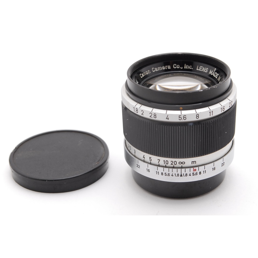 EXC+4 เลนส์ Canon CANON 50mm f/1.8 L39 LTM, ฝาหน้า, ฝาหลัง จากญี่ปุ่น EXC+4 Canon CANON LENS 50mm f/