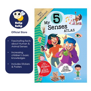 หนังสือกิจกรรม My Five Senses Atlas พร้อมสติกเกอร์ สําหรับเด็ก