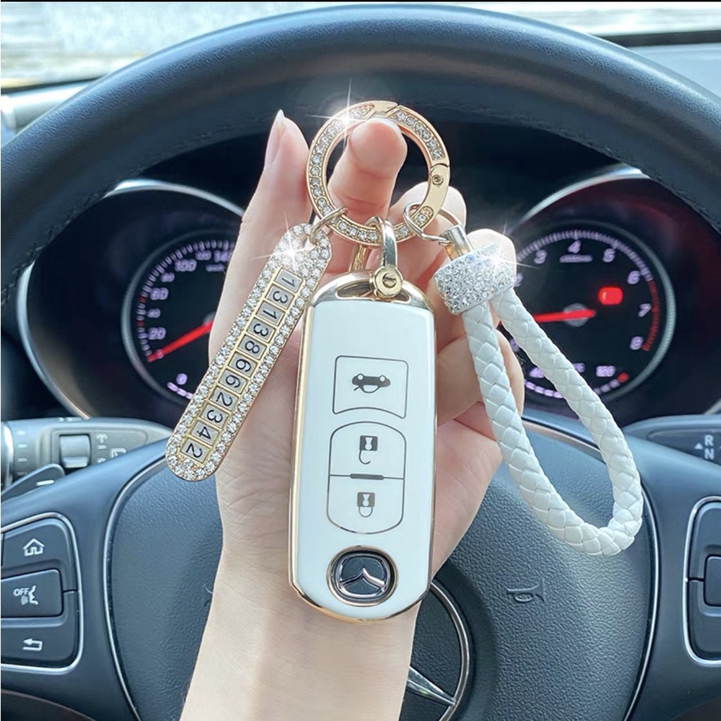 เคสกุญแจรีโมตรถยนต์ 2 ปุ่ม 3 ปุ่ม ป้องกันรอยขีดข่วน สําหรับ Mazda 2 3 CX-3 CX-5 CX-7 CX-9 CX5 CX7 CX