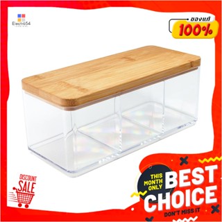 CLEAR กล่องใสฝาไม้ STACKO MOKU BB01033 9x21x8.8 ซม.CLEAR BOX WITH WOODEN LID STACKO MOKU BB01033 9X21X8.8CM