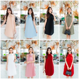 🌷TANINTRA🌷Fiiwee-peet dress 💕เดรสพลีทคอปก สุดไฮโซ เดรสออกงาน เริ่ดดดไม่ไหว