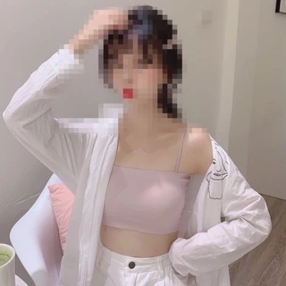 สายเดี่ยวเกาะอกไร้ขอบเสริมฟองน้ำ งานดี | มีฟองน้ำ