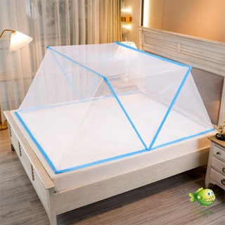 YOYO มุ้งพับ  ครอบเตียง เบา ระบายอากาศ พับเก็บได้ไม่ใช้พื้นที่ Folding mosquito net