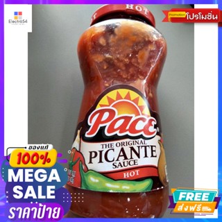 Pace Picante Sauce Hot ซอส มะเขือเทศ ผสม พริกจาลาปิโน ชนิด เผ็ด พาเลซ 453 กรัม  ราคาโดนใ