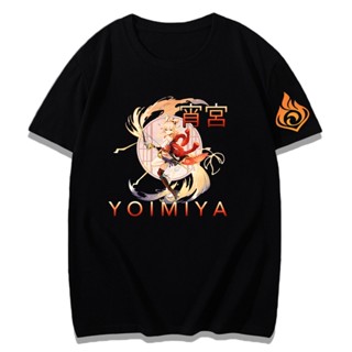 Genshin Impact Tshirts Naganohara Yoimiya Tees-shirt Yanfei Cartoon Printing Shirts Women Men Tees Graphic T-Shirt_03