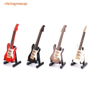 [risingmeup] โมเดลกีตาร์ไฟฟ้า ขนาดเล็ก พร้อมเคส และขาตั้ง