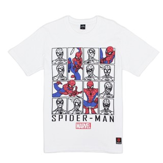 Marvel Men Spider-Man Metallic T-Shirt - เสื้อมาร์เวลผู้ชายพิมพ์ยางนูน เมทัลลิค ลายสไปเดอร์แมน  สินค้าลิขสิทธ์แท้100% ch