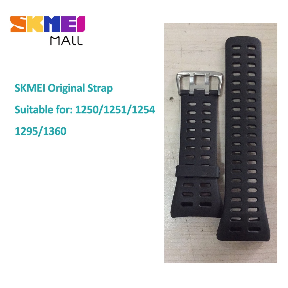 SKMEI ORIGINAL Skmei สายนาฬิกาข้อมือ สีเขียวทหาร สีดํา สําหรับ 1250 1251 1295 12
