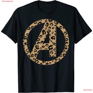 Swordsman Marvelเสื้อยืดแขนสั้น Marvel Avengers Leopard Logo Fill T-Shirt Marvel Round neck T-shirt_04