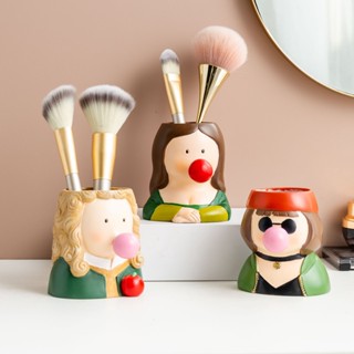 เรซิ่นใส่ของ ตกแต่งบ้าน Cartoon Pen Holder