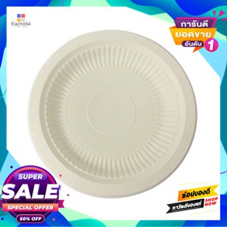 Plate จานกลม Corn Corn Pack ขนาด 7 นิ้ว (แพ็ค 10 ชิ้น)Round Plate Corn Corn Pack Size 7 Inches (Pack Of 10 Pieces)