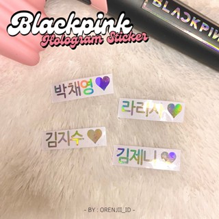  Hangul BLACKPINK โฮโลแกรม / สีชมพูเข้ม เนื้อบางเบา