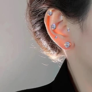 🔥พร้อมส่ง🔥 1 ชิ้น ต่างหูแม่เหล็ก ต่างหูเพชรหรูหรา แม่เหล็ก ไม่ต้องเจาะ ต่างหูแฟชั่น เครื่องประดับชายและหญิง