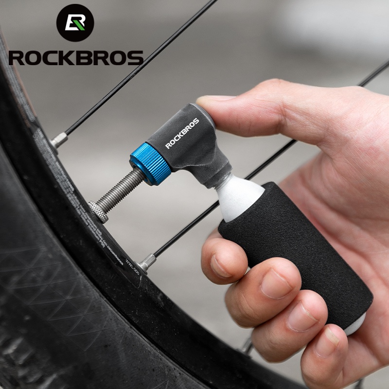 【CO2 ไม่รวม】ROCKBROS อะแดปเตอร์ปั๊มลมยางจักรยาน CO2 CO2 ขนาดเล็ก อุปกรณ์เสริม สําหรับรถจักรยานเสือภูเขา