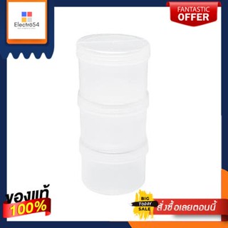 กระปุกฝาหมุนทรงกลม NNH รุ่น 2727(1x3) ขนาด 71 มล. (แพ็ค 3 ชิ้น) สีขาวRound Lid Jar NNH No. 2727(1x3) Size 71 ml. (Pack 3