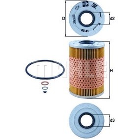 กรองเครื่อง BMW SERIES 5 E12 1975- E28 1981- E34 1987- SERIES 6 E24 1975- SERIES 7 E23 1977- E32 1987- M30 M88 S38 MAHLE