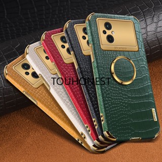 เคส Xiaomi 11T Pro เคส Xiaomi 12T Pro เคส Xiaomi Poco M4 Case Xiaomi Poco M5 Case Xiaomi Poco X3 NFC Case Xiaomi Mi 10 Lite Cover Crocodile Pattern Soft Leather Ring Phone Case โทรศัพท์มือถือ แบบนิ่ม ลายหนังจระเข้ พร้อมแหวนขาตั้ง สําหรับ