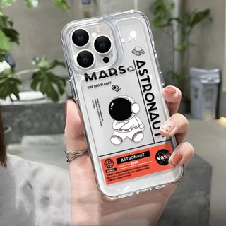 เคสโทรศัพท์มือถือ แบบใส ลายนักบินอวกาศ NASA สําหรับ iphone 14promax 13 12 11 7Plus 7 8 X XR XSMax