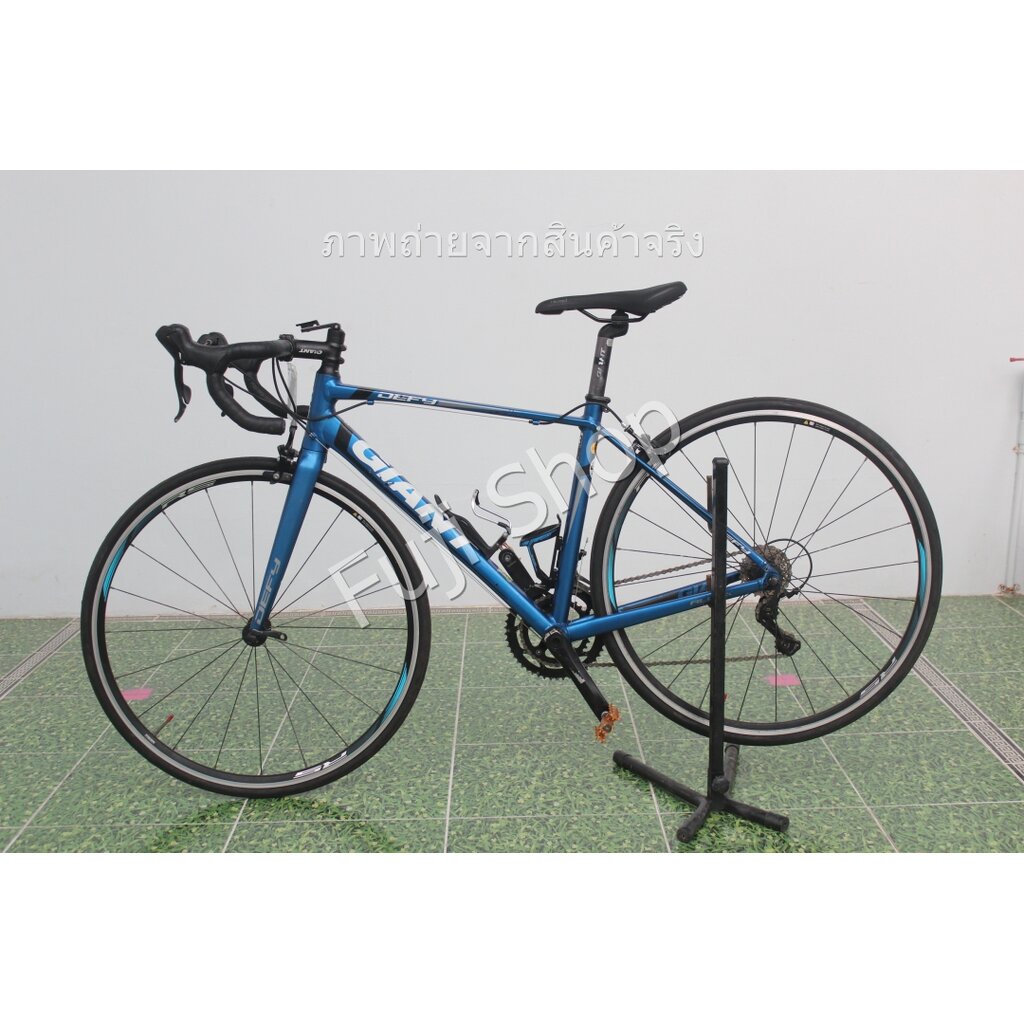 จักรยานเสือหมอบญี่ปุ่น - ล้อ 700c - มีเกียร์ - Giant Defy - สีฟ้า [จักรยานมือสอง]