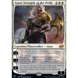 Ajani, Strength of the Pride การ์ด Magic The Gathering ของแท้จากชุด Jumpstart 2022