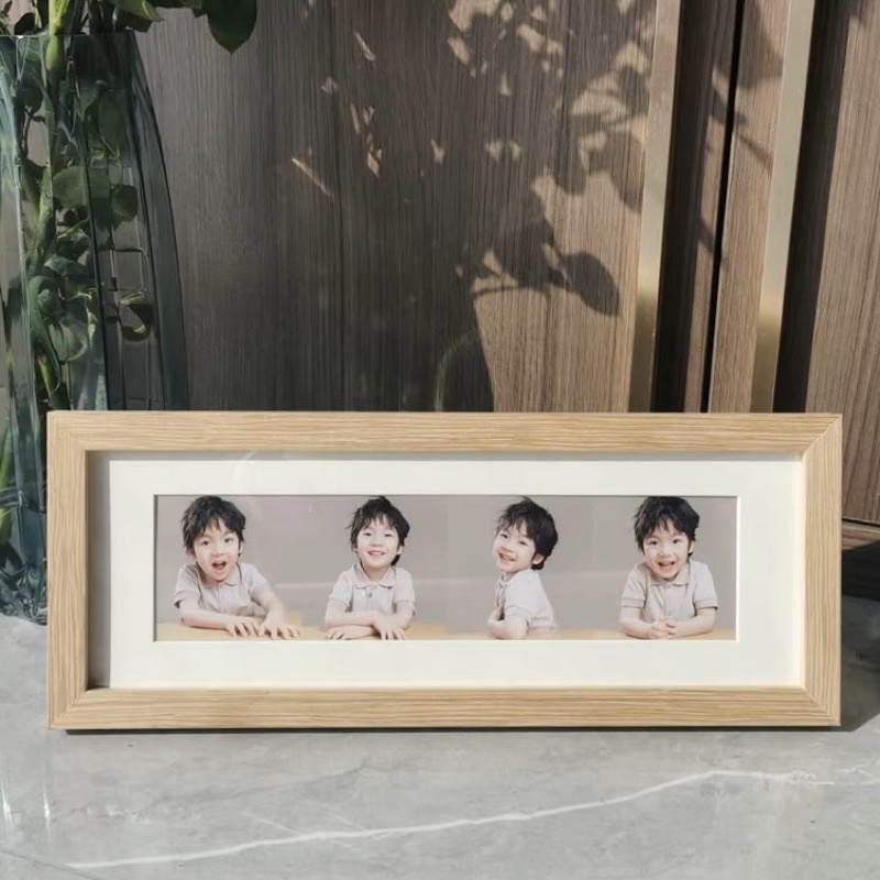 🦒กรอบรูปไม้ แนวยาว ใส่รูปภาพ แบบตั้งโต๊ะ