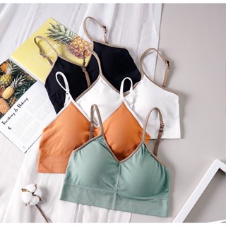 สินค้าพร้อมส่งจากไทย💥LoveIs Bra💥(A709) สปอร์ตบราสายเดียว แต่งสายทูโทนสวยเก๋ ใส่เป็นครอปได้