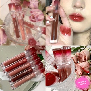 OULESONG ลิปสติก ติดทนนาน กันน้ำ 6 สี Mirror Lip Glaze ลิปทินท์ ชุ่มชื้น ติดทนนาน สีนู้ด บํารุงริมฝีปาก กันน้ํา