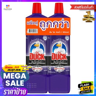 Duck(เป็ด) เป็ด โปร ห้องน้ำ 1 น้ำยาทำความสะอาดห้องน้ำ สูตรเข้มข้น 900 มล. แพ็คคู่ Duck Pro Bathroom 1 Concentrated formu