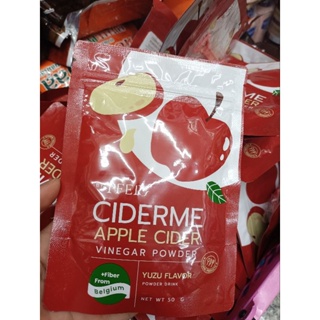 เเอปเปิ้ลไชเดอร์ CIDERME APPLA CIDER VINEGAR  POWDER รสส้มยูชุ  ผงชงดื่มเเอปเปิ้ล 1ชอง 50 กัรม ไม่กร่อนฟัน ไม่กัดกระเพาะ