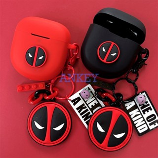 Bose Quietfort Earbuds II หูฟังฝาครอบเคส Black Deadpool หูฟังน่ารักกันน้ํากันกระแทกหูฟังนุ่มป้องกันผิวหูฟังพร้อมตะขอ