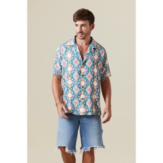 MAKAI เสื้อเชิ้ต เสื้อฮาวาย ผ้าเรยอน รุ่น PIRAM Hawaiian Shirt