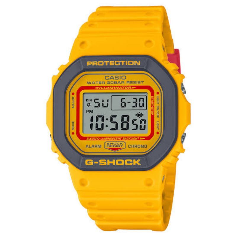 CASIO G-SHOCK นาฬิกาดิจิตอล ทรงสปอร์ตสุดสดใสในรูปแบบยุค 90  รุ่น DW-5610Y-9 ของแท้ ประกัน 1 ปี ใหม่ล