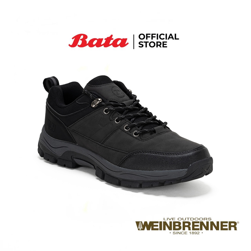Bata บาจา ยี่ห้อ Weinbrenner รองเท้าผ้าใบ เดินป่า สวมใส่ง่าย รองรับน้ำหนักเท้า Tracking Boots สำหรับผู้ชาย รุ่น Florida สีดำ 8216060